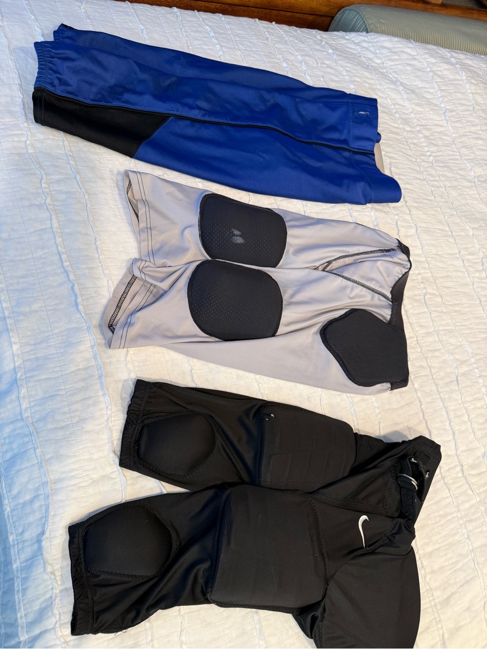 Nike Black Padded Football Girdle Shorts with White Swoosh